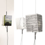 ONCE UPON A LIGHT Svjetiljka s kromiranim metalnim okvirom i čeličnom sajlom razvučenom između stropa i poda