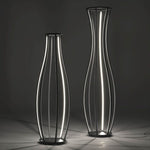 PENELOPE Floor lamp in metal painted black micaceous.