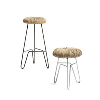 DONUT Stool with padded straw seating