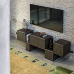 FRACTAL Komoda od MDF-a s 3 vrata i 2 ladice