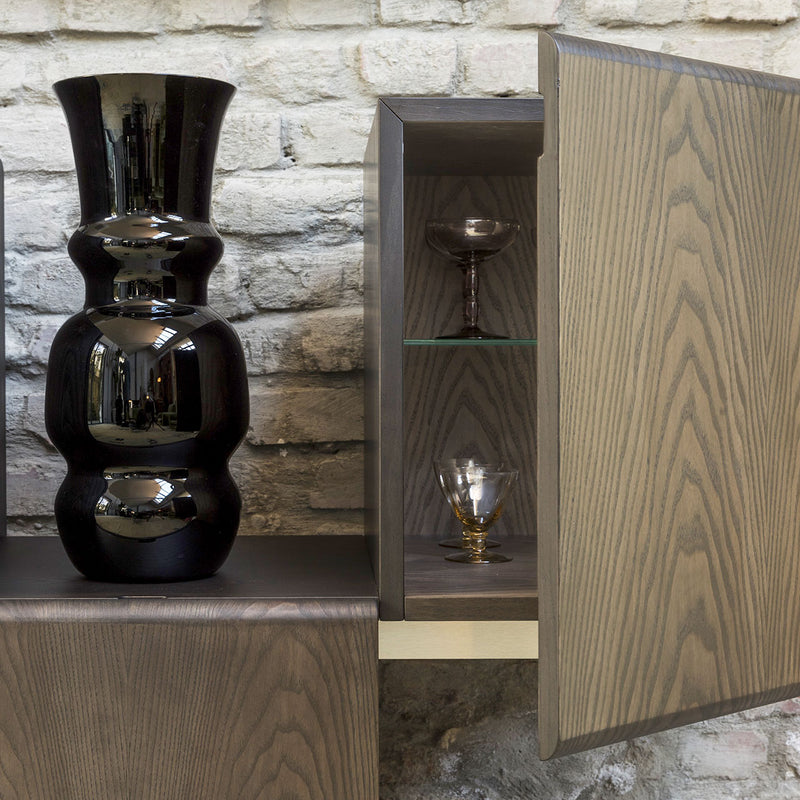 FRACTAL Komoda od MDF-a s 3 vrata i 2 ladice