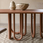 MEDUSA Dining table with metal base and MDF top