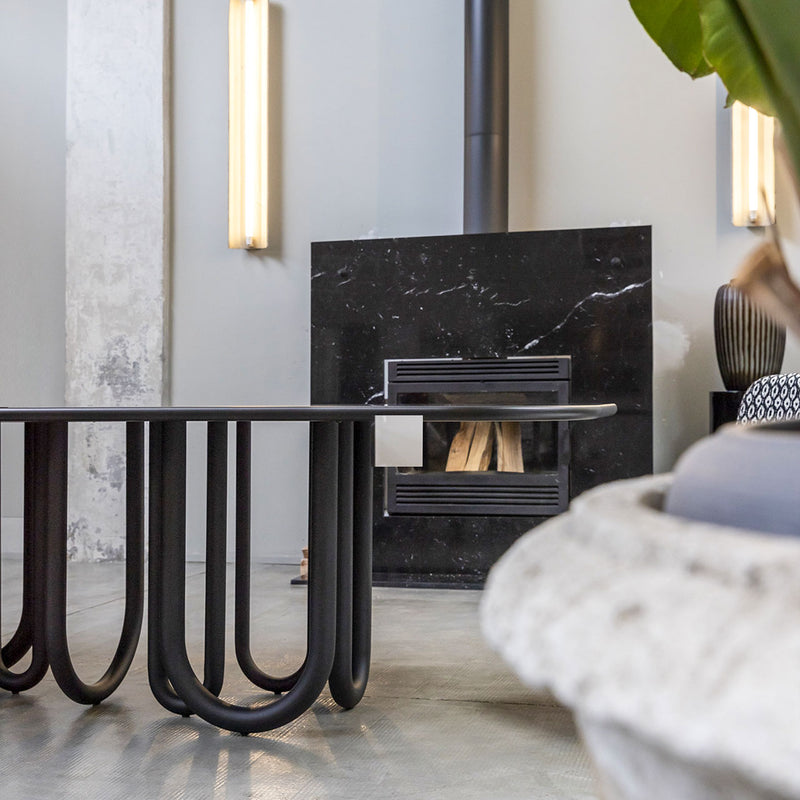 MEDUSA Dining table with metal base and MDF top