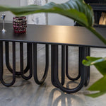 MEDUSA Dining table with metal base and MDF top