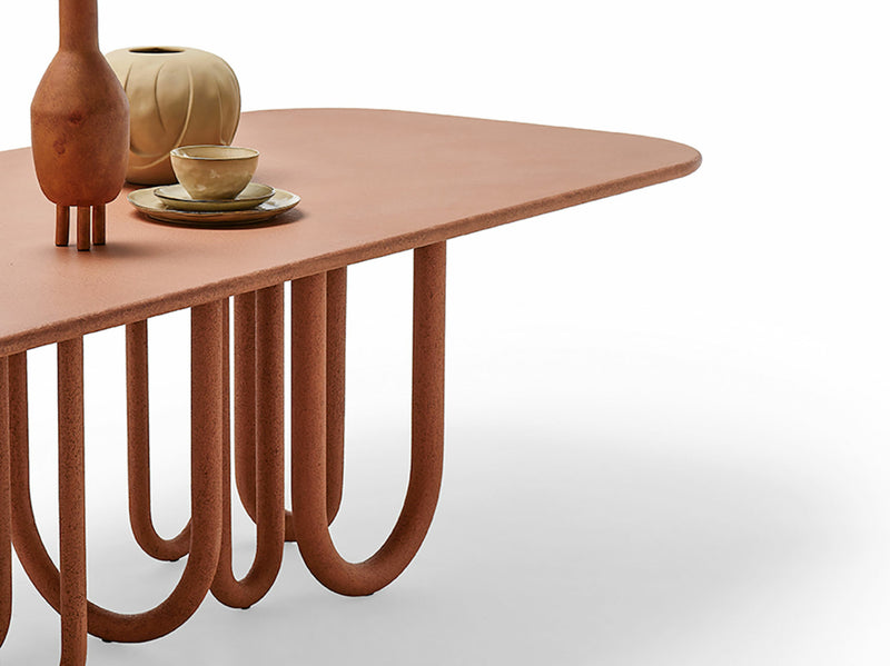 MEDUSA Dining table with metal base and MDF top