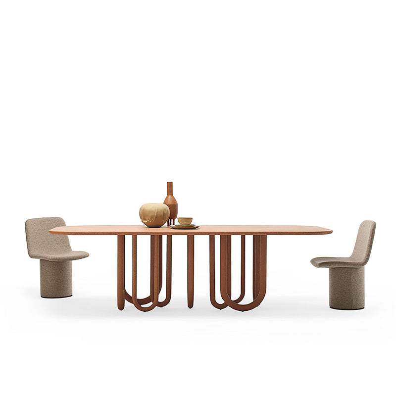 MEDUSA Dining table with metal base and MDF top