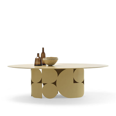 SHAPE Dining table with metal base and MDF top