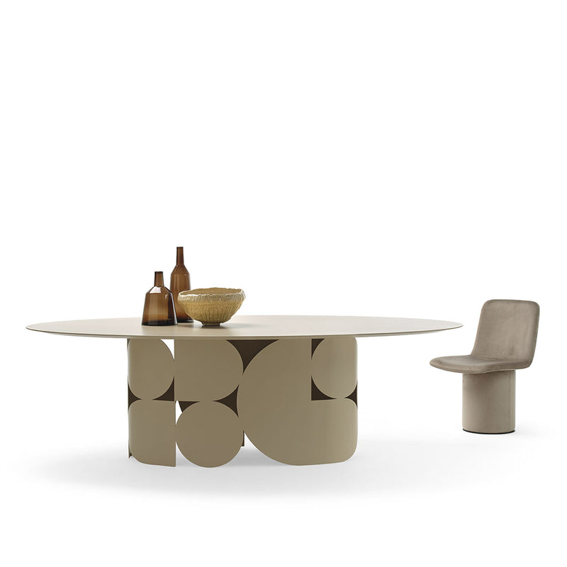 SHAPE Dining table with metal base and MDF top