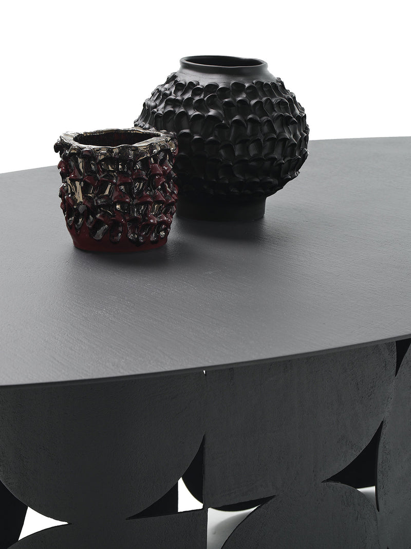 SHAPE Dining table with metal base and MDF top