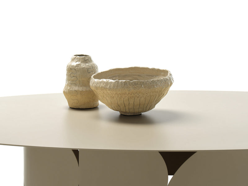 SHAPE Dining table with metal base and MDF top