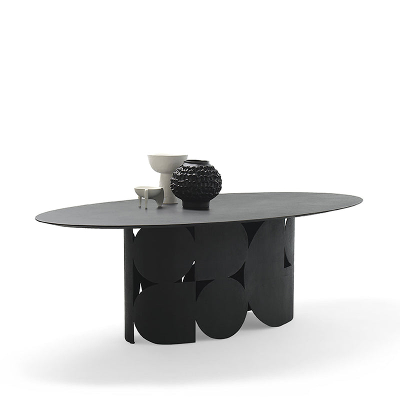 SHAPE Dining table with metal base and MDF top