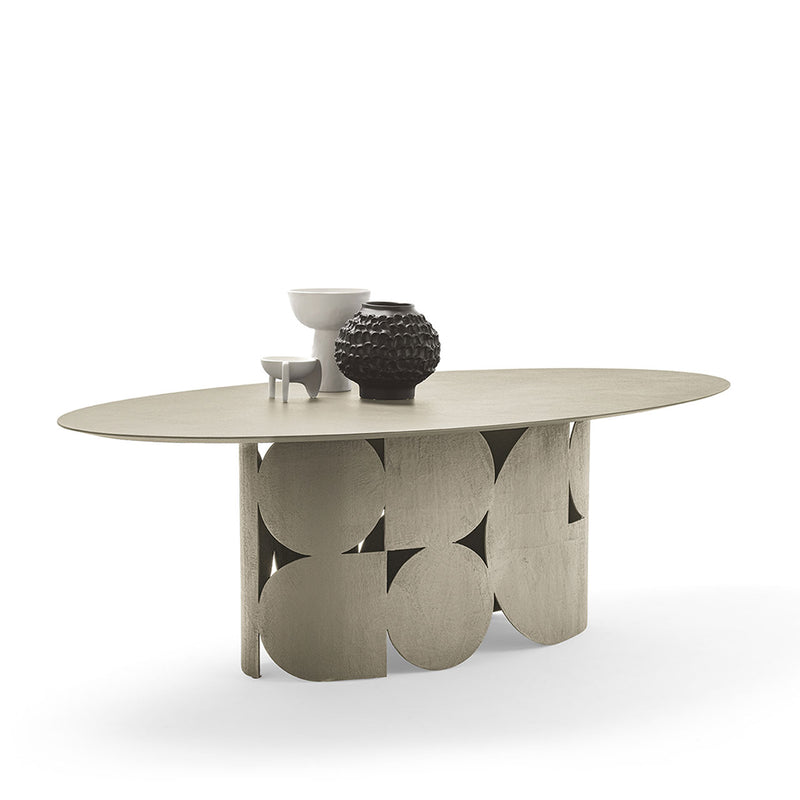 SHAPE Dining table with metal base and MDF top