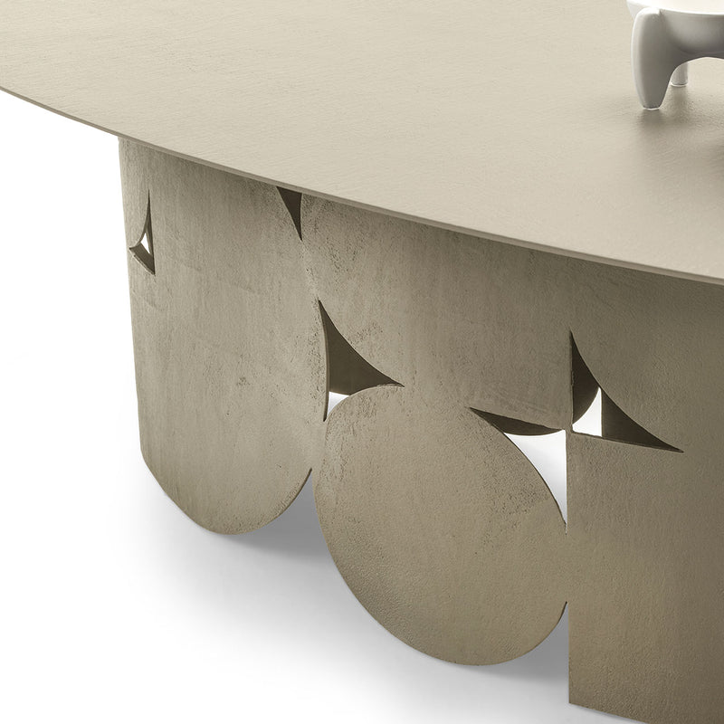 SHAPE Dining table with metal base and MDF top