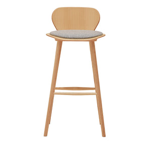 EDELWEISS Wooden stool with cushion