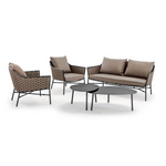 COSMIC Outdoor set of 2 armchairs, one sofa and coffee table