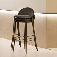 PETALE Upholstered outdoor bar stool