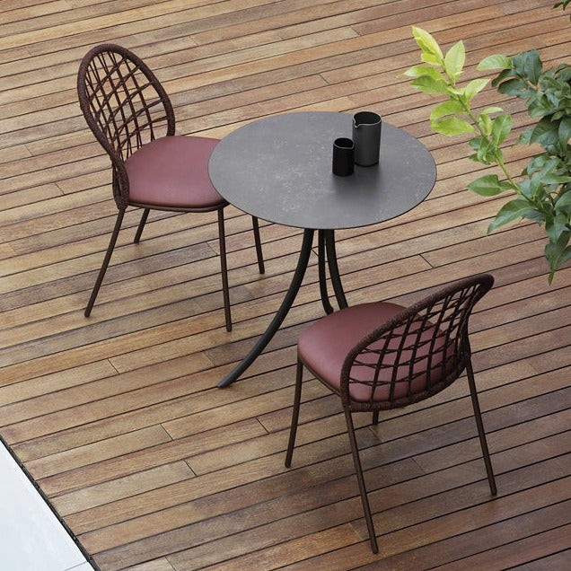 PETALE Ručno tkana stolica s rešetkastim uzorkom