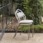 PETALE Ručno tkana blagovaonska fotelja s prugastim uzorkom