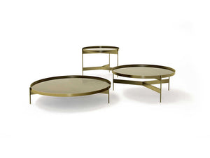 ABACO Coffe tables in metal finishes - Ottone Anticato