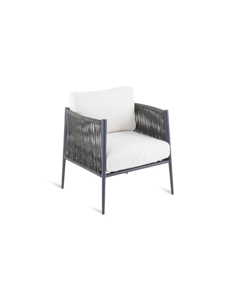 LUCE Armchair in aluminium graphite