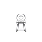 PIGALLE Čelična vrtna stolica s naslonom i jastukom