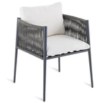 LUCE Small armchair in aluminium graphite