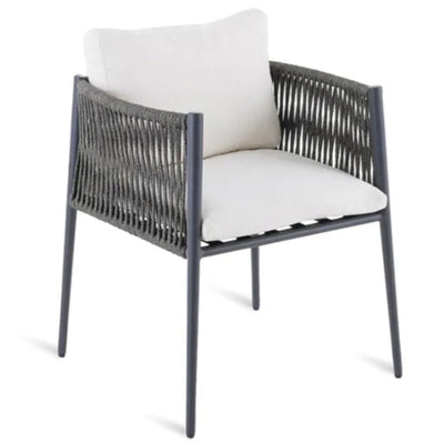 LUCE Small armchair in aluminium graphite
