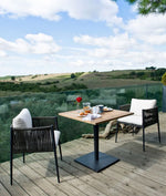 LUCE Small armchair in aluminium graphite