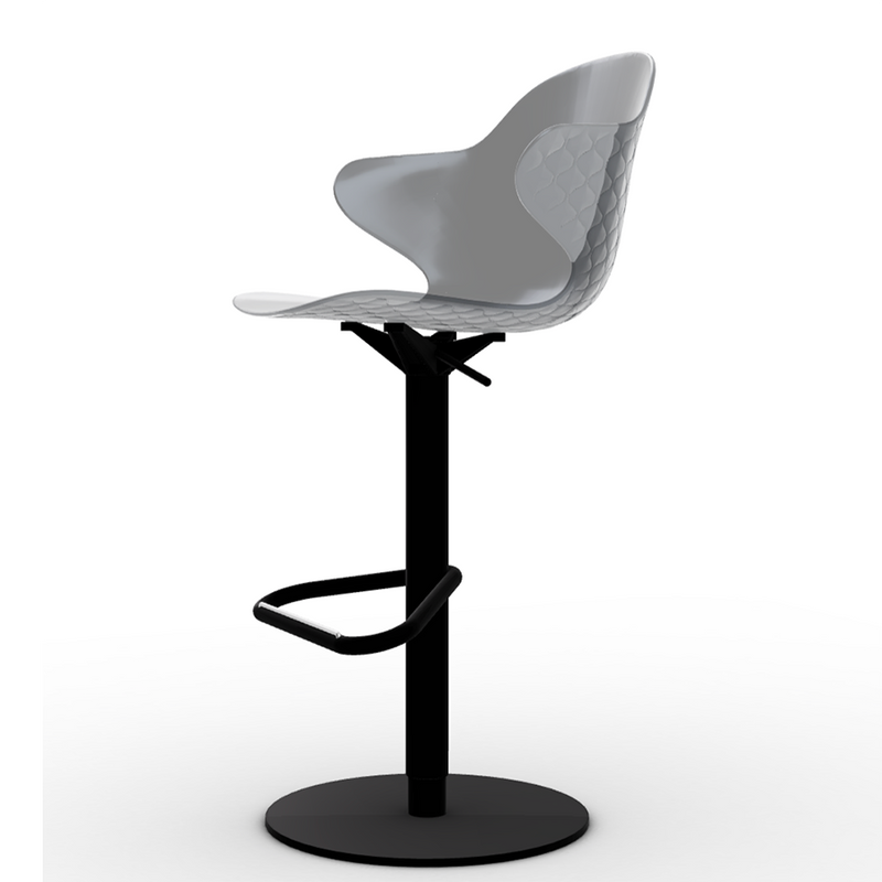 SAINT TROPEZ Tabure s plastičnim sjedalom i okretnom bazom podesivom po visini.