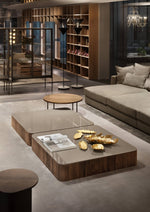 DRUM Stolić za kavu sa staklenom pločom