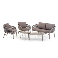 NETA Outdoor set of one sofa, two armchairs and coffee table