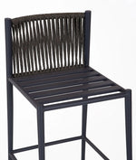 LUCE Stolica u grafitu s aluminijskim sjedalom i naslonom od užeta