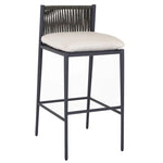 LUCE Stolica u grafitu s aluminijskim sjedalom i naslonom od užeta