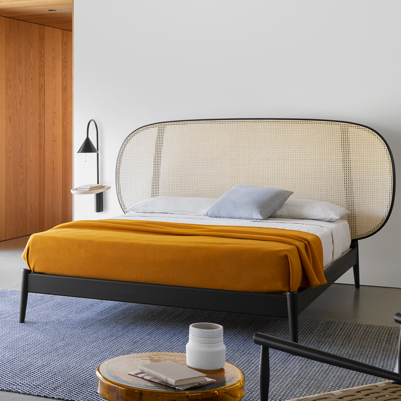 SHIKO WEIN Wooden bed frame in natural or black ash