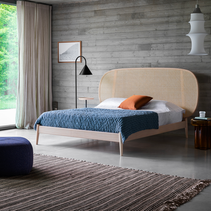 SHIKO WEIN Wooden bed frame in natural or black ash