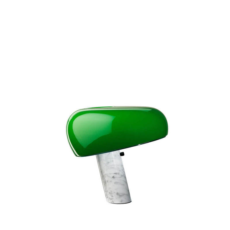 SNOOPY Table lamp with white Carrara's marble base, green