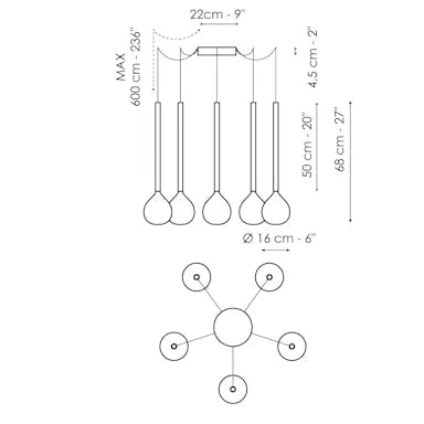 Sofì Suspension lamp