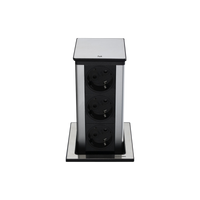 Square extractable power socket tower