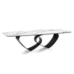 BREEZE Stol s eliptičnom pločom koja se ne izvlači i bazom od oblikovanog lima