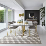 SUNSHINE Nerazvlačivi stol s postoljem od metala.