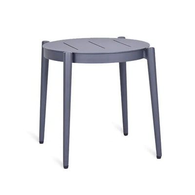 LUCE Round low table in aluminum