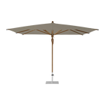 TEAKWOOD Parasol with protective cover, 330 x 330 cm
