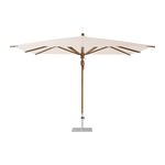 TEAKWOOD Parasol with protective cover, 330 x 330 cm