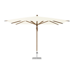TEAKWOOD Parasol with protective cover, 330 x 330 cm
