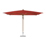 TEAKWOOD Parasol with protective cover, 330 x 330 cm