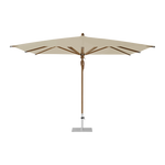 TEAKWOOD Parasol with protective cover, 330 x 330 cm