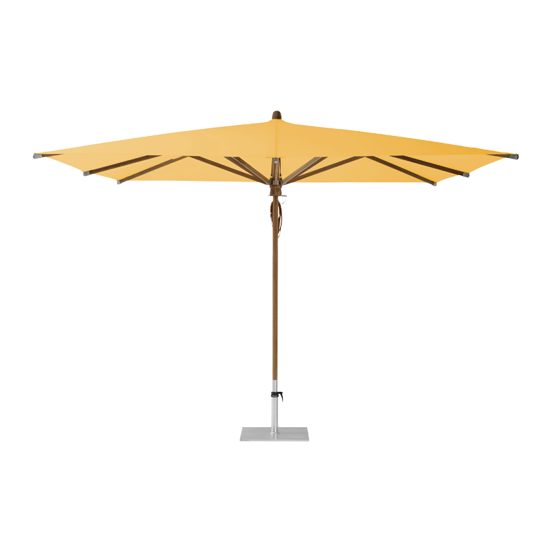 TEAKWOOD Parasol with protective cover, 330 x 330 cm
