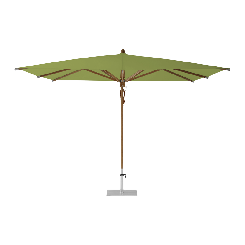 TEAKWOOD Parasol with protective cover, 330 x 330 cm