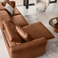 WAVE Sofa with 3x electric relax mechanism and 3x manual adjustable headrests | Leather