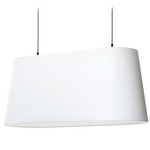 OVAL Viseće svjetlo u bijeloj boji